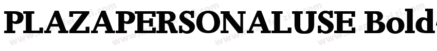 PLAZAPERSONALUSE Bold字体转换